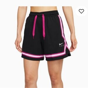 Nike Women's Black and Pink Athletic Shorts